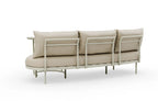 Kiki 3-Seater Curved Garden Sofa & Coffee Table — Beige