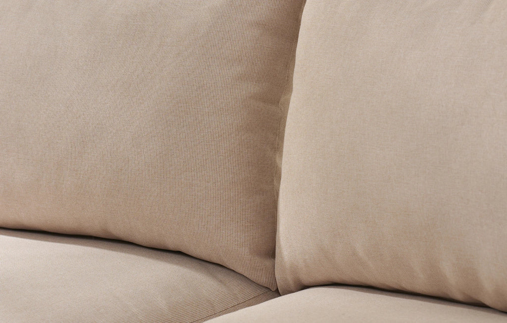 Kiki 3-Seater Curved Garden Sofa & Coffee Table — Beige