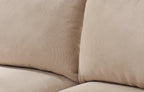 Kiki 3-Seater Curved Garden Sofa & Coffee Table — Beige
