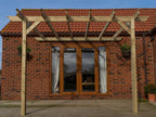 Wall Mounted Wooden Pergola Kit - Longhorn Design
