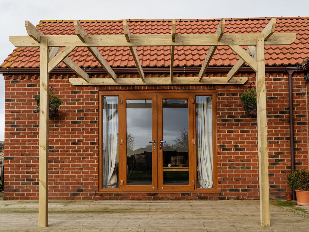 Wall Mounted Pergola Kit — Chamfered Design