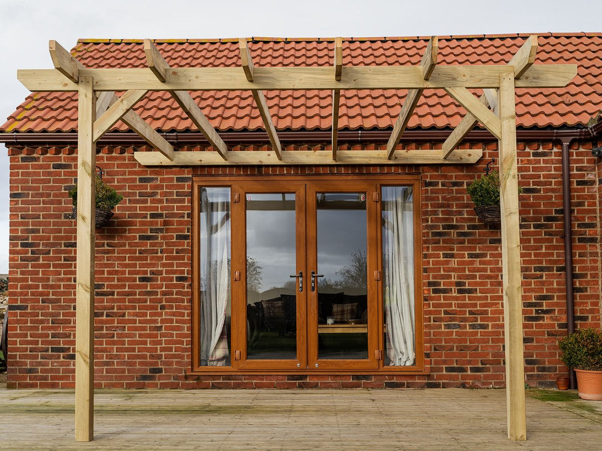 Wall Mounted Pergola Kit — Chamfered Design