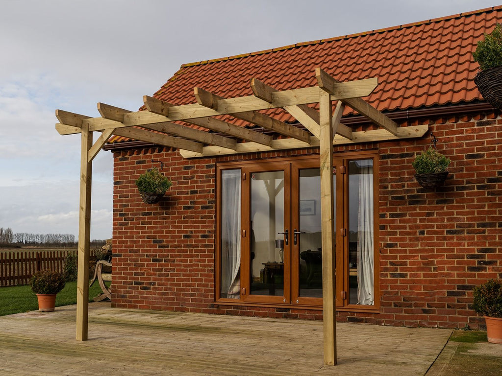 Wall Mounted Pergola Kit — Chamfered Design