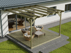 Wall Mounted Pergola and Decking Kit Longhorn Design