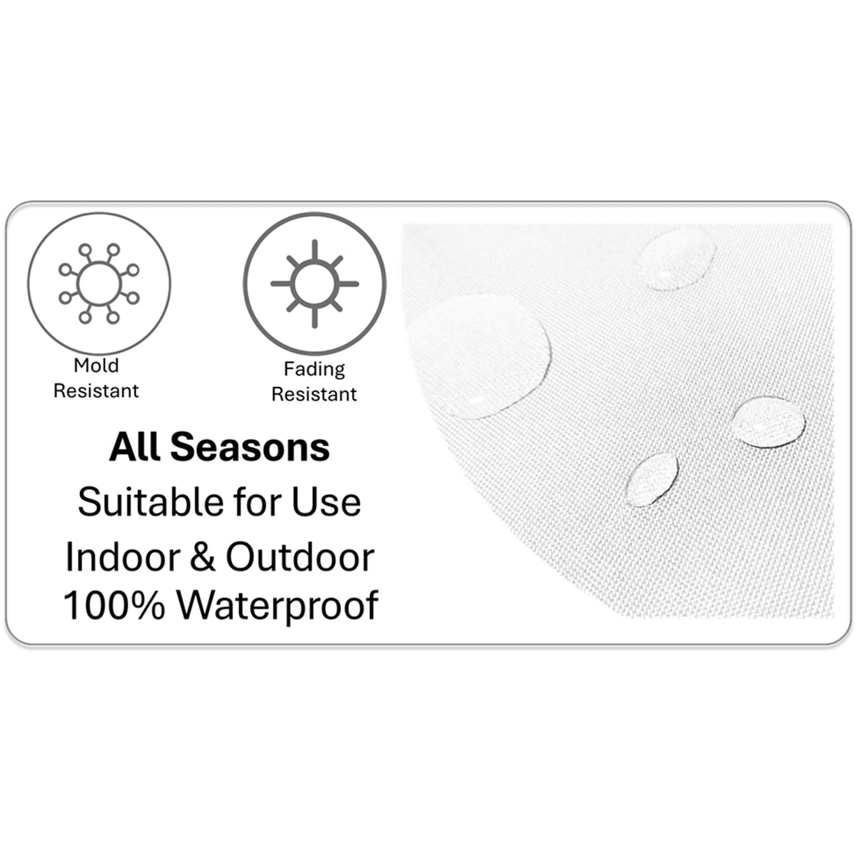Outdoor Waterproof Cushion Cover 43x43cm — Milano Natural