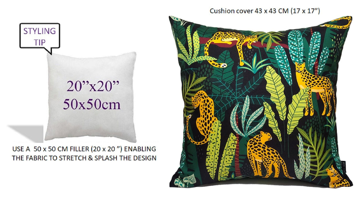 Outdoor Waterproof Cushion Cover 43x43cm — Safari