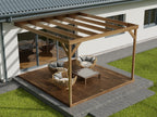 Wall-mounted Box Pergola and Decking Kit