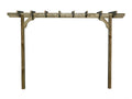 Chamfered Single Beam Pergola, Plant Climbing Arbour - Sculpted brace