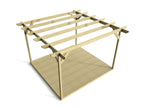 Chamfered Wooden Pergola and Decking Kit