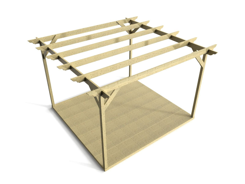Dinasty Wooden Pergola and Decking Kit