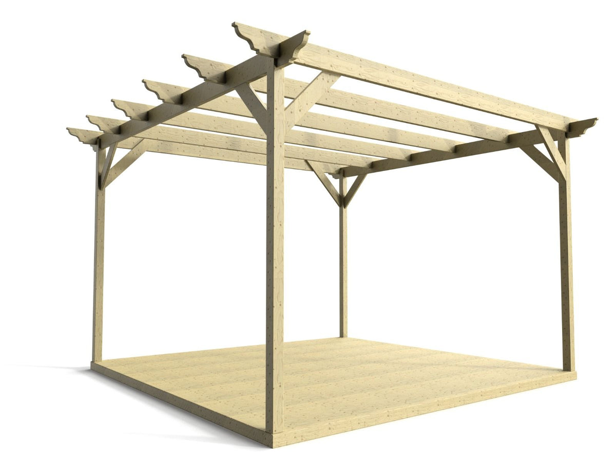 Dinasty Wooden Pergola and Decking Kit