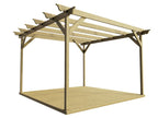 Ovolo Wooden Pergola and Decking Kit
