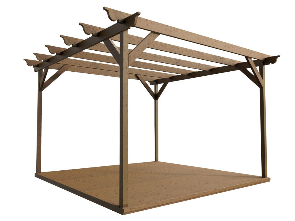 Ovolo Wooden Pergola and Decking Kit