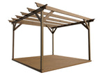 Ovolo Wooden Pergola and Decking Kit