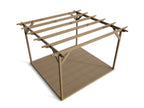 Sculpted Wooden Pergola and Decking Kit