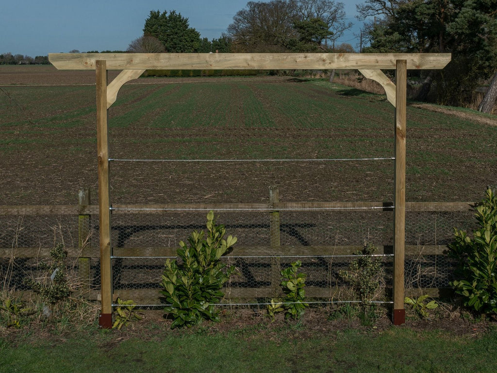 Screen Pergola, Plant Climbing Arbour - Chamfered Sculpted Brace