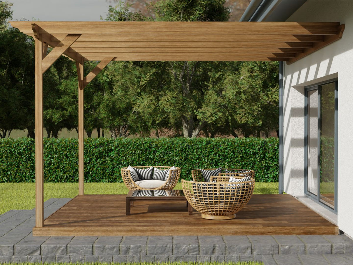 Wall Mounted Pergola and Decking Kit Disnasty Design