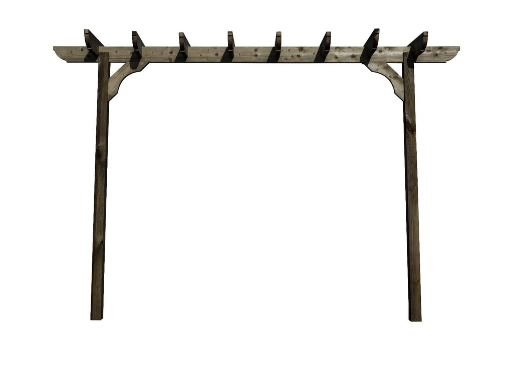 Corbel Single Beam Pergola, Plant Climbing Arbour - Sculpted brace