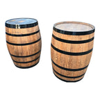 Reclaimed Oak Whisky Barrel Bar Table