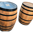 Reclaimed Oak Whisky Barrel Bar Table