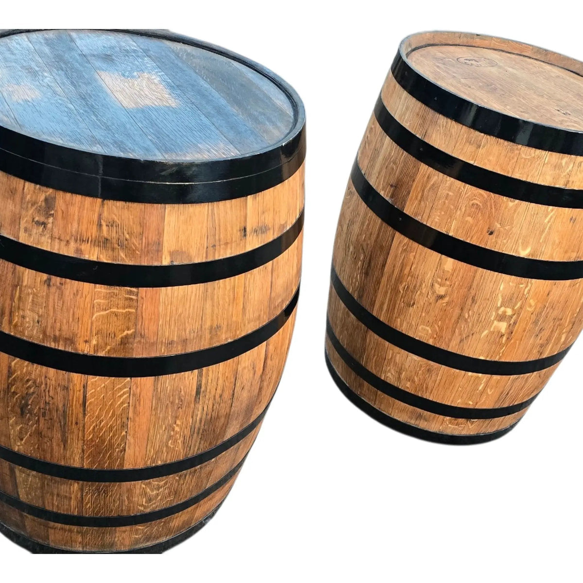 Reclaimed Oak Whisky Barrel Bar Table