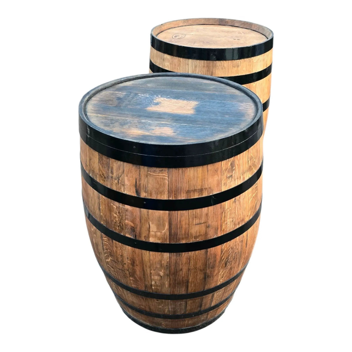 Reclaimed Oak Whisky Barrel Bar Table