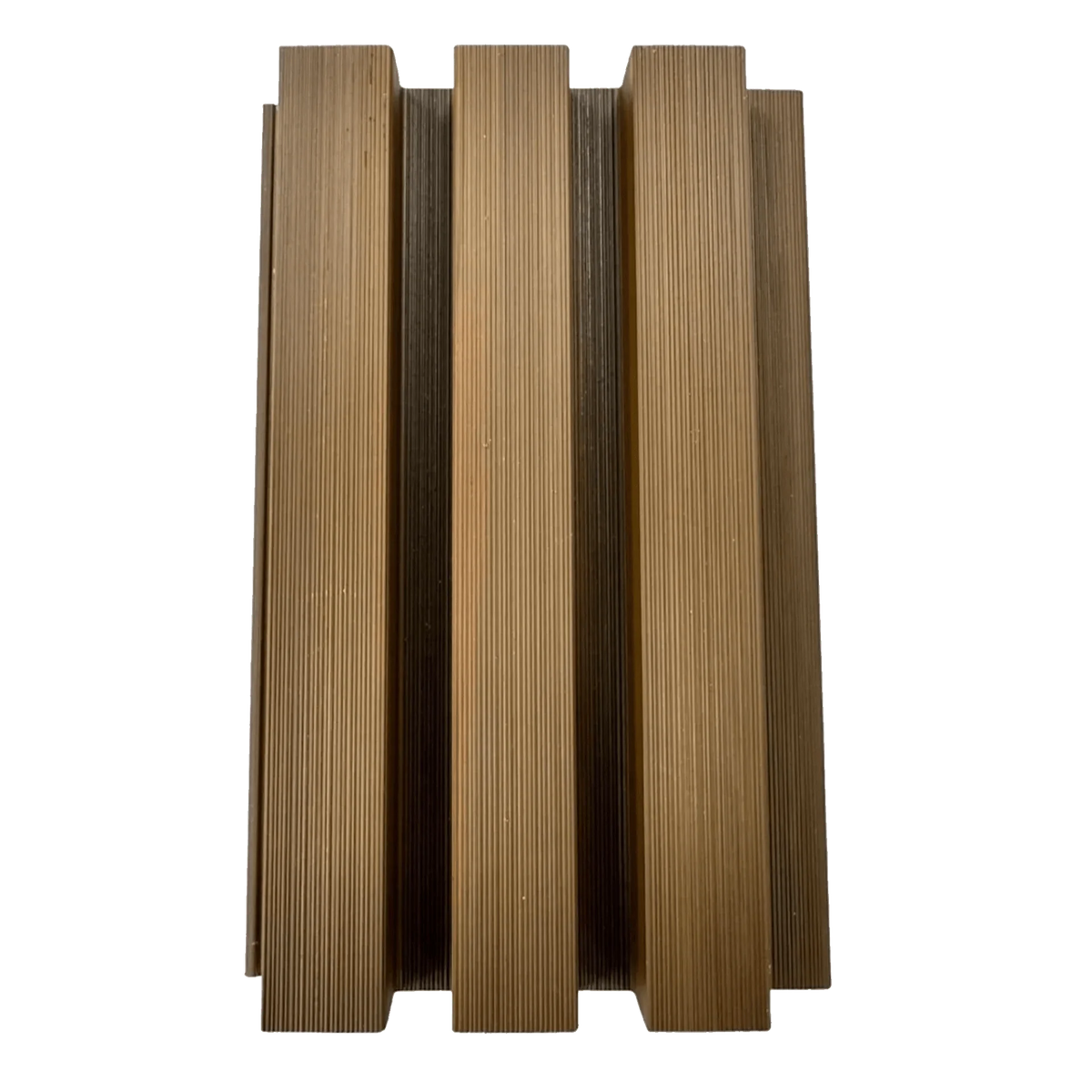 Golden Oak Composite Slatted Cladding Board — Series 2