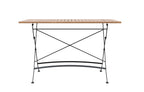 Sicily 4 Seater Teak and Wrought Iron Rectangular 120cm Garden Dining Set