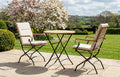 Sicily 2-Seater Teak & Wrought Iron Round Garden Dining Set, 70cm