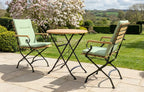 Sicily 2-Seater Teak & Wrought Iron Round Garden Dining Set, 70cm
