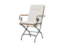 Sicily 4 Seater Teak and Wrought Iron Rectangular 120cm Garden Dining Set