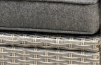 Stockholm 4-Seater Grey Rattan Garden Chaise Lounge & Armchair Set