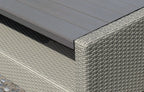 Stockholm 4-Seater Grey Rattan Garden Chaise Lounge & Armchair Set