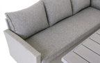 Stockholm 6-Seater Grey Rattan Corner Garden Sofa Set with Cover