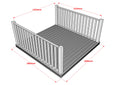 Decking Kit With Two Side Balustrade