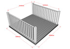 Decking Kit With Two Side Balustrade