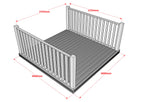 Decking Kit With Two Side Balustrade