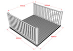Decking Kit With Two Side Balustrade