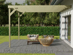 Wall-mounted Wooden Box Pergola Kit