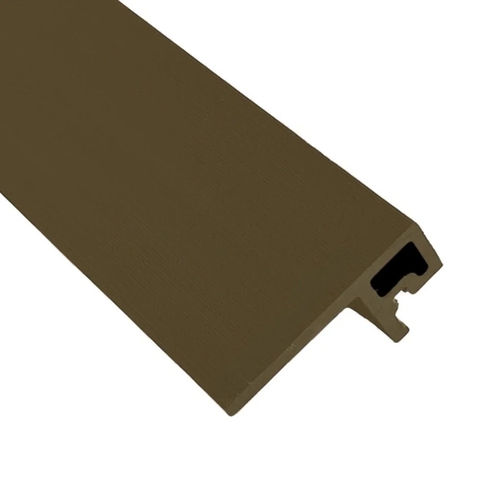Walnut Composite F-Trim End Trim 3.6m — Series 1 Cladding - VerandaCovers