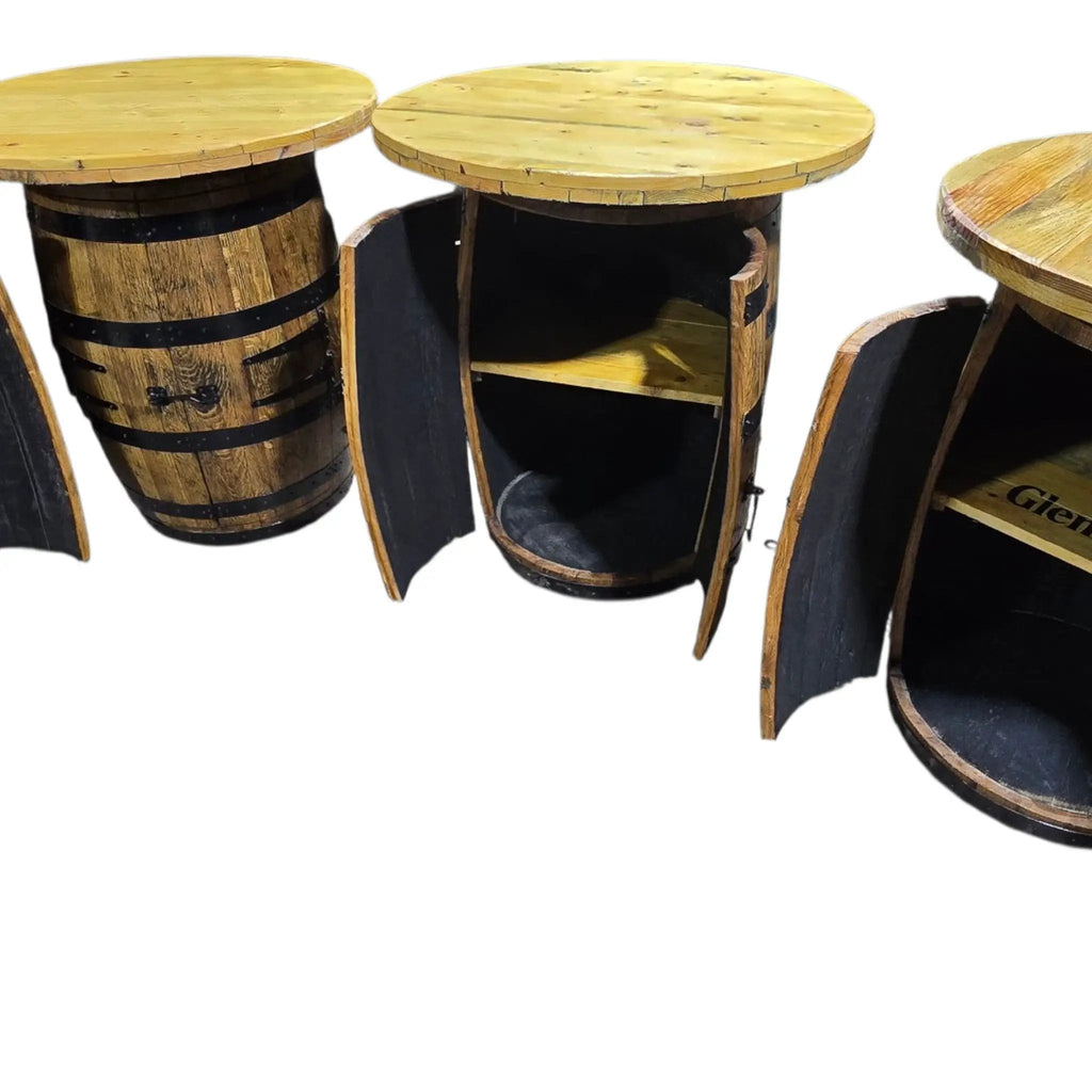 Reclaimed Oak Bourbon Whisky Barrel Bar — Full Size