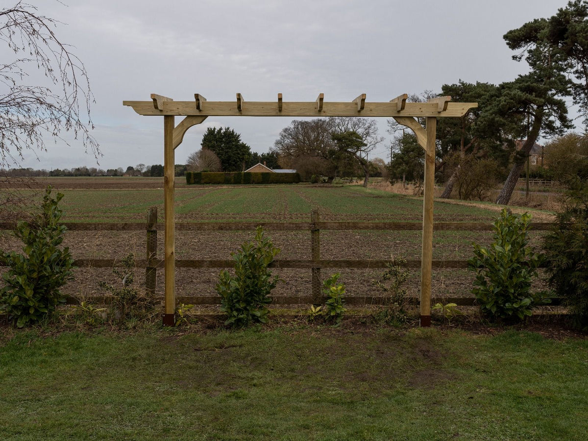 Sculpted Double Beam Pergola & Plant Climbing Arbour