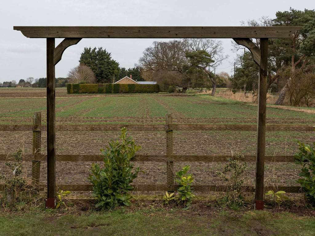Screen Double Beam Pergola, Plant Climbing Arbour - Sculpted Brace