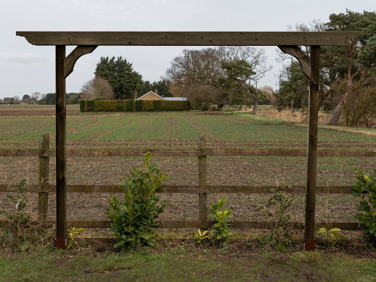 Screen Double Beam Pergola, Plant Climbing Arbour - Sculpted Brace