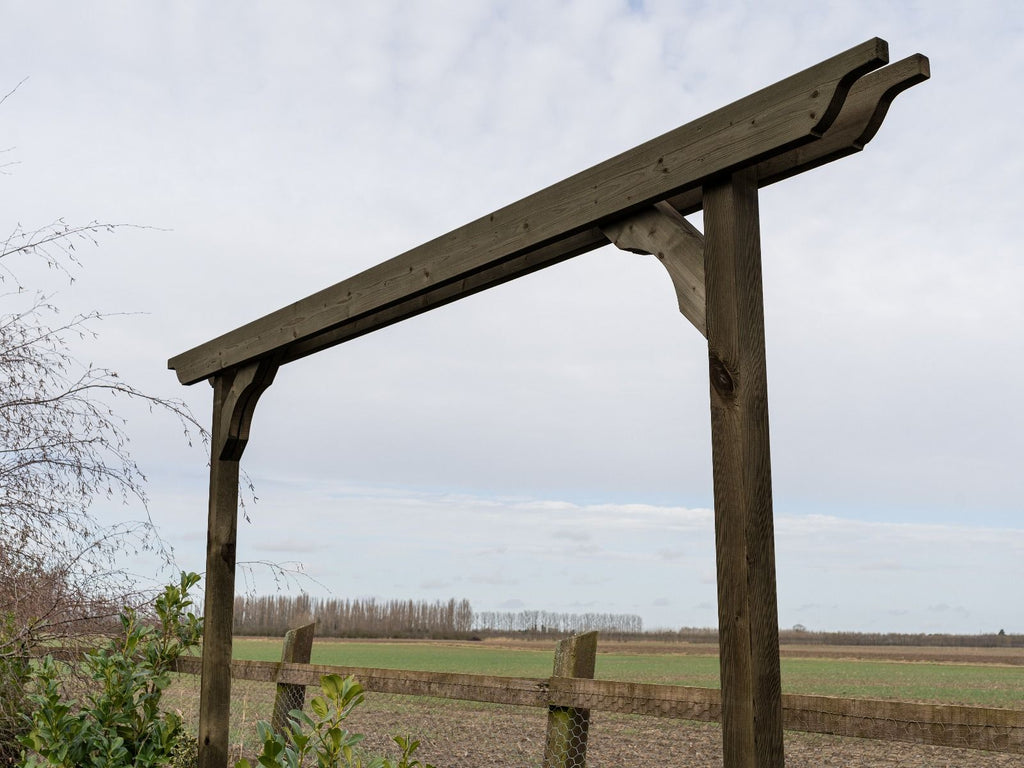 Screen Double Beam Pergola, Plant Climbing Arbour - Sculpted Brace