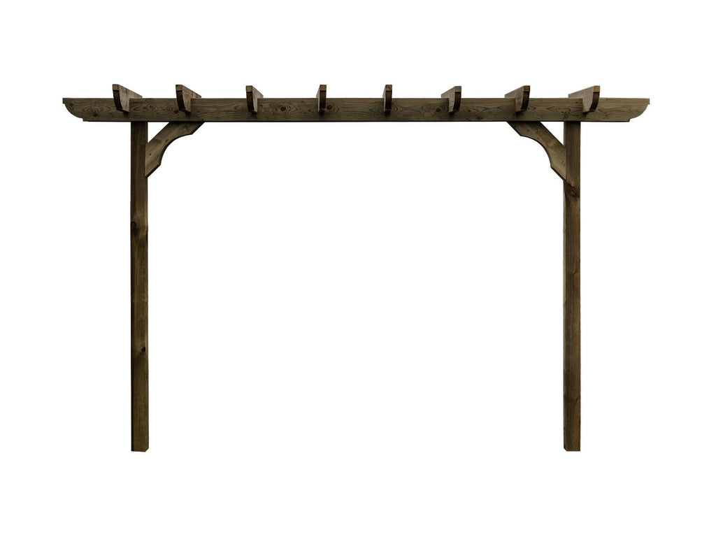Corbel Double Beam Pergola, Plant Climbing Arbour - Sculpted brace