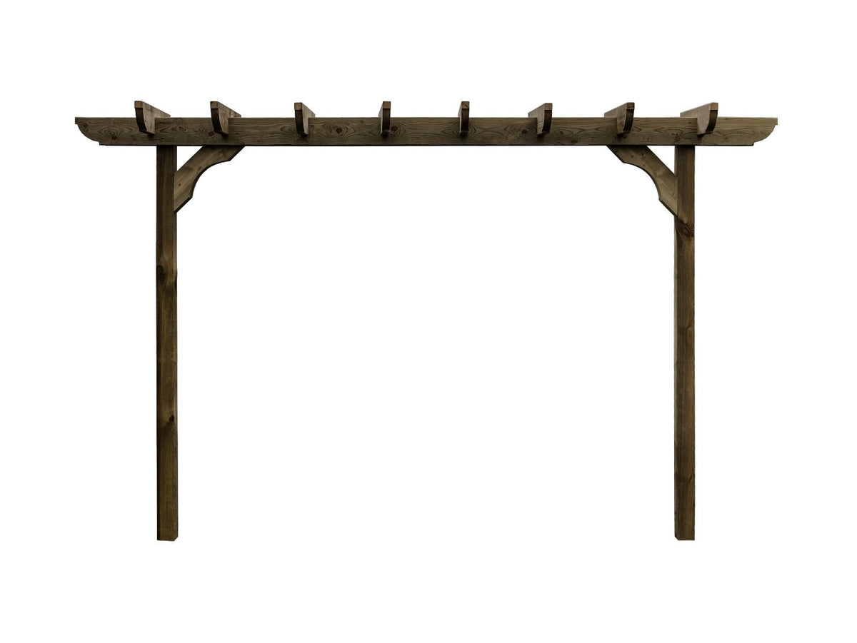 Corbel Double Beam Pergola, Plant Climbing Arbour - Sculpted brace