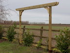 Screen Double Beam Pergola, Plant Climbing Arbour - Corbel Sculpted Brace