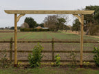Screen Double Beam Pergola, Plant Climbing Arbour - Corbel Sculpted Brace