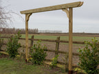 Screen Double Beam Pergola, Plant Climbing Arbour - Corbel Sculpted Brace